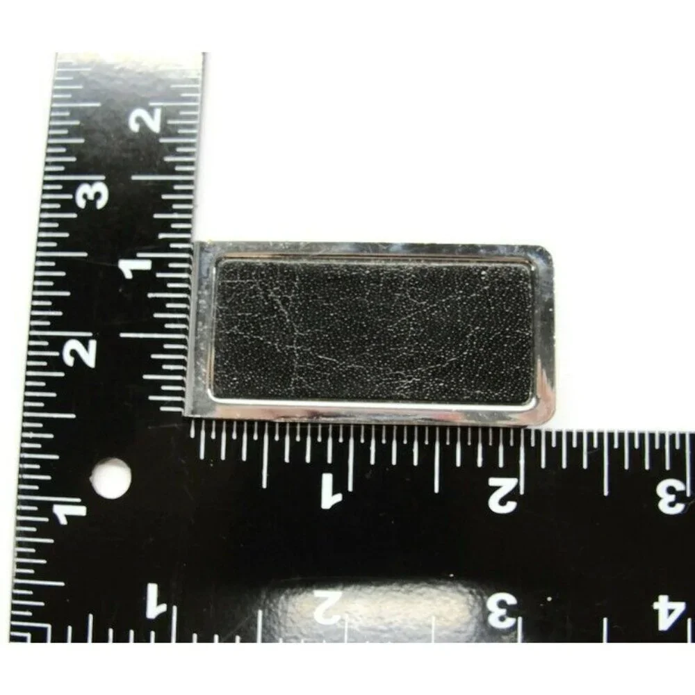 Money Clip Stainless Steel Leather Credit Card Cash ID Holder